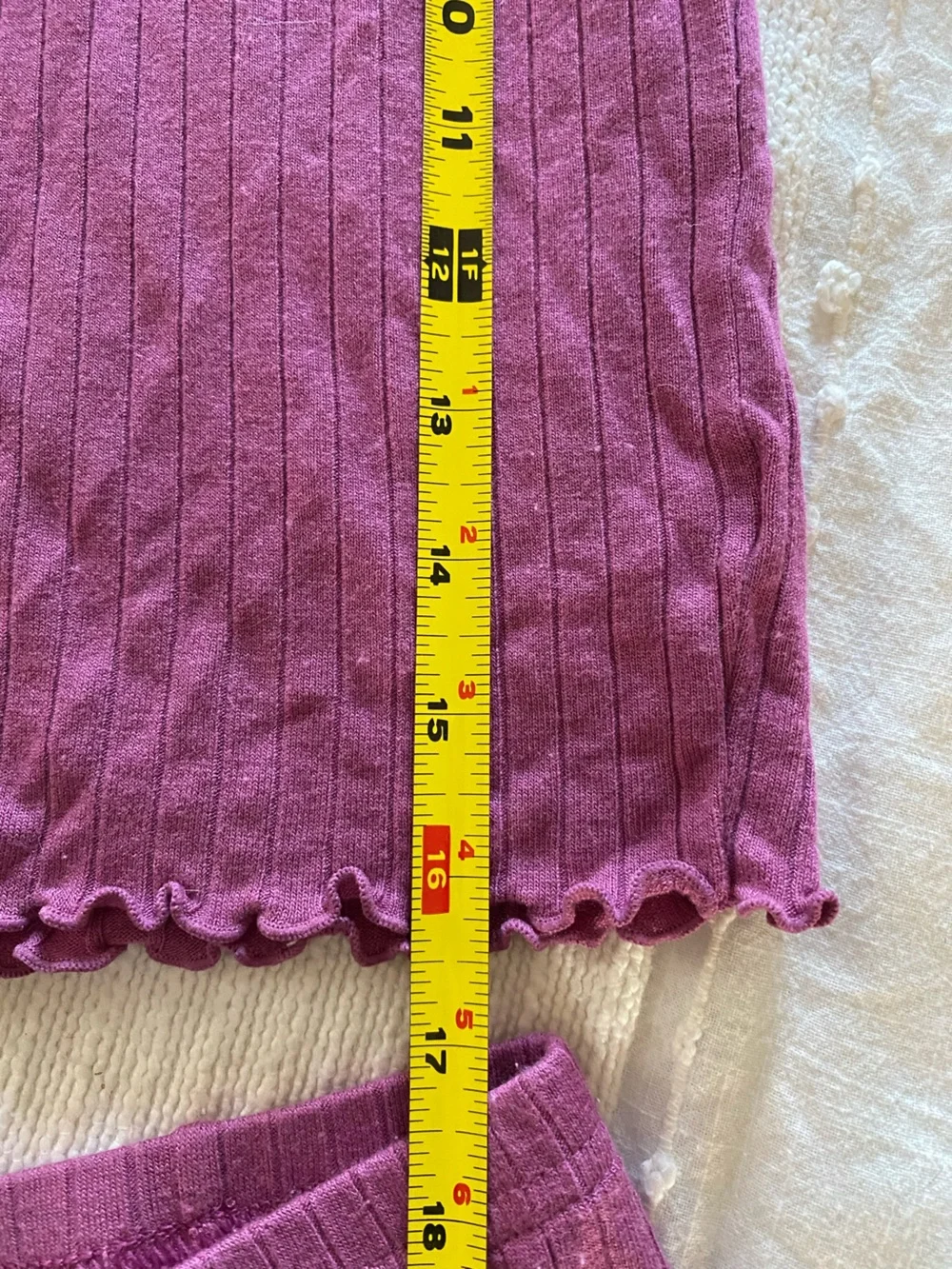 Kids Ribbed Two-Pack PJ Set in Plum and Olive